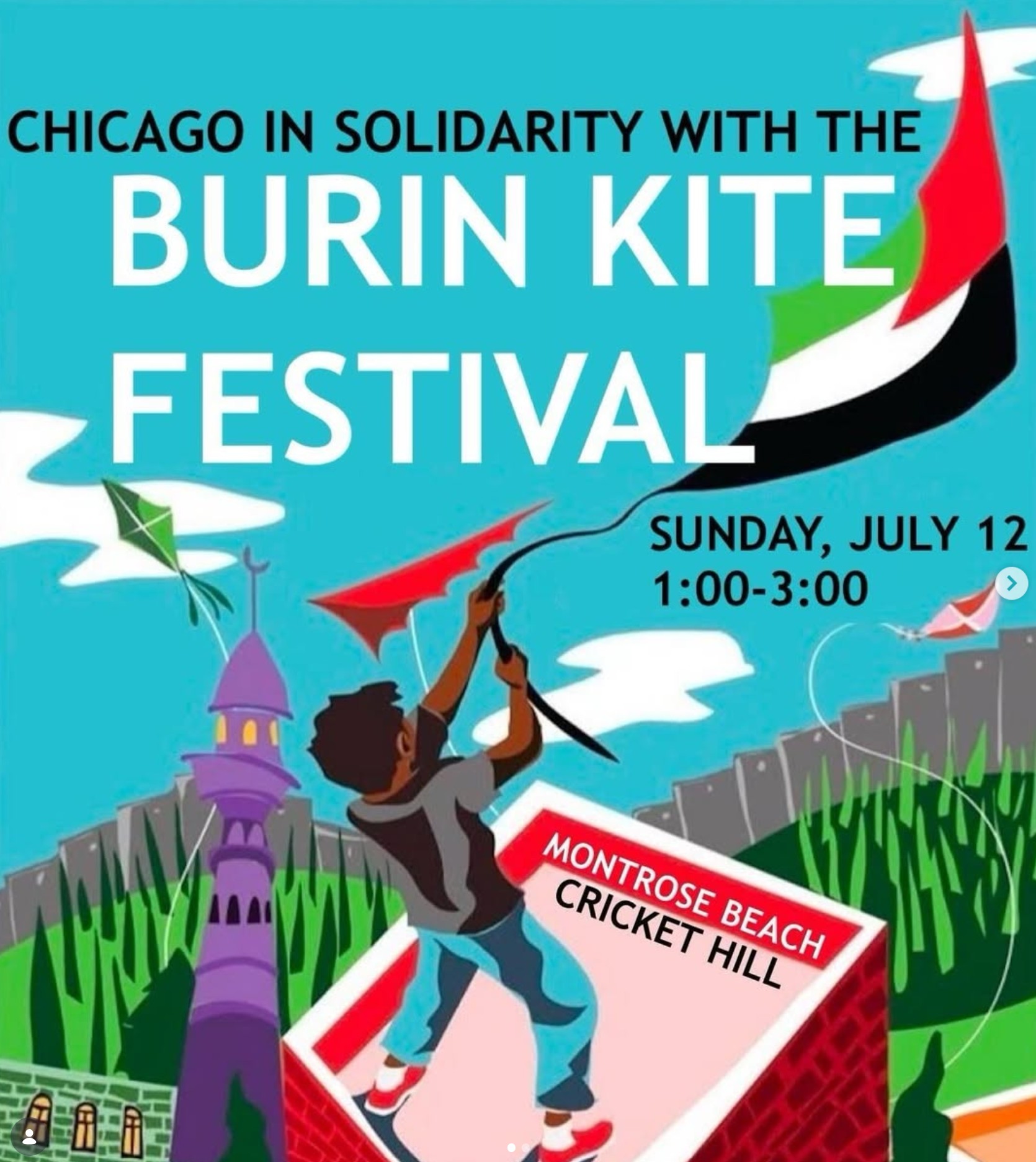 Chicago in Solidarity With the Burnin Kite Festival