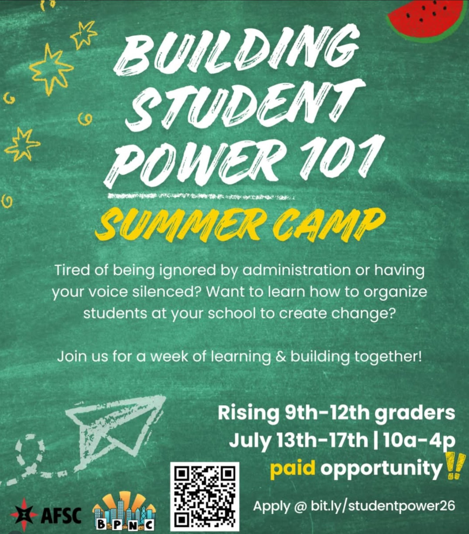 Building Student Power 101 Summer Camp