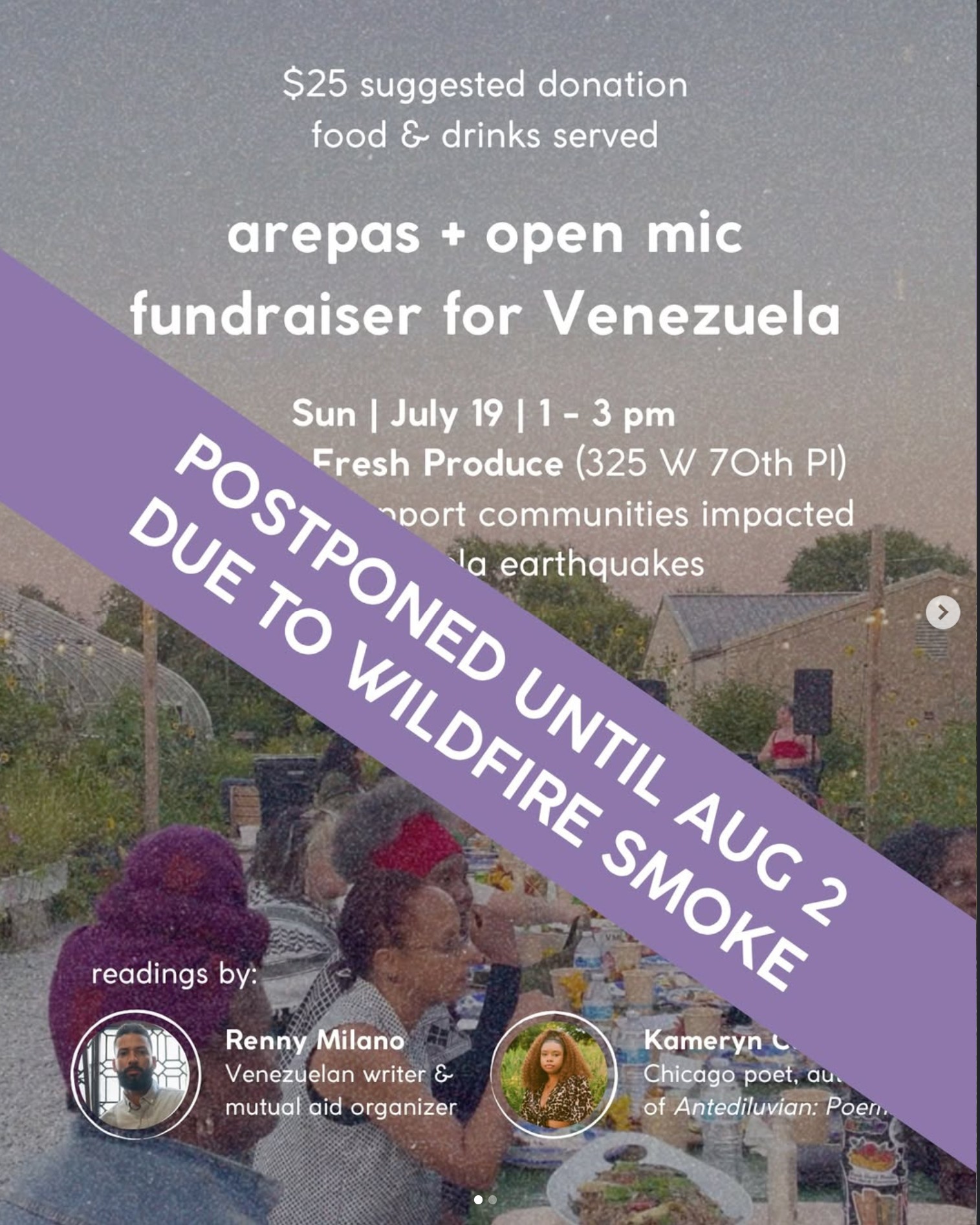 Arepas & Open Mic Fundraiser for Venezuela
