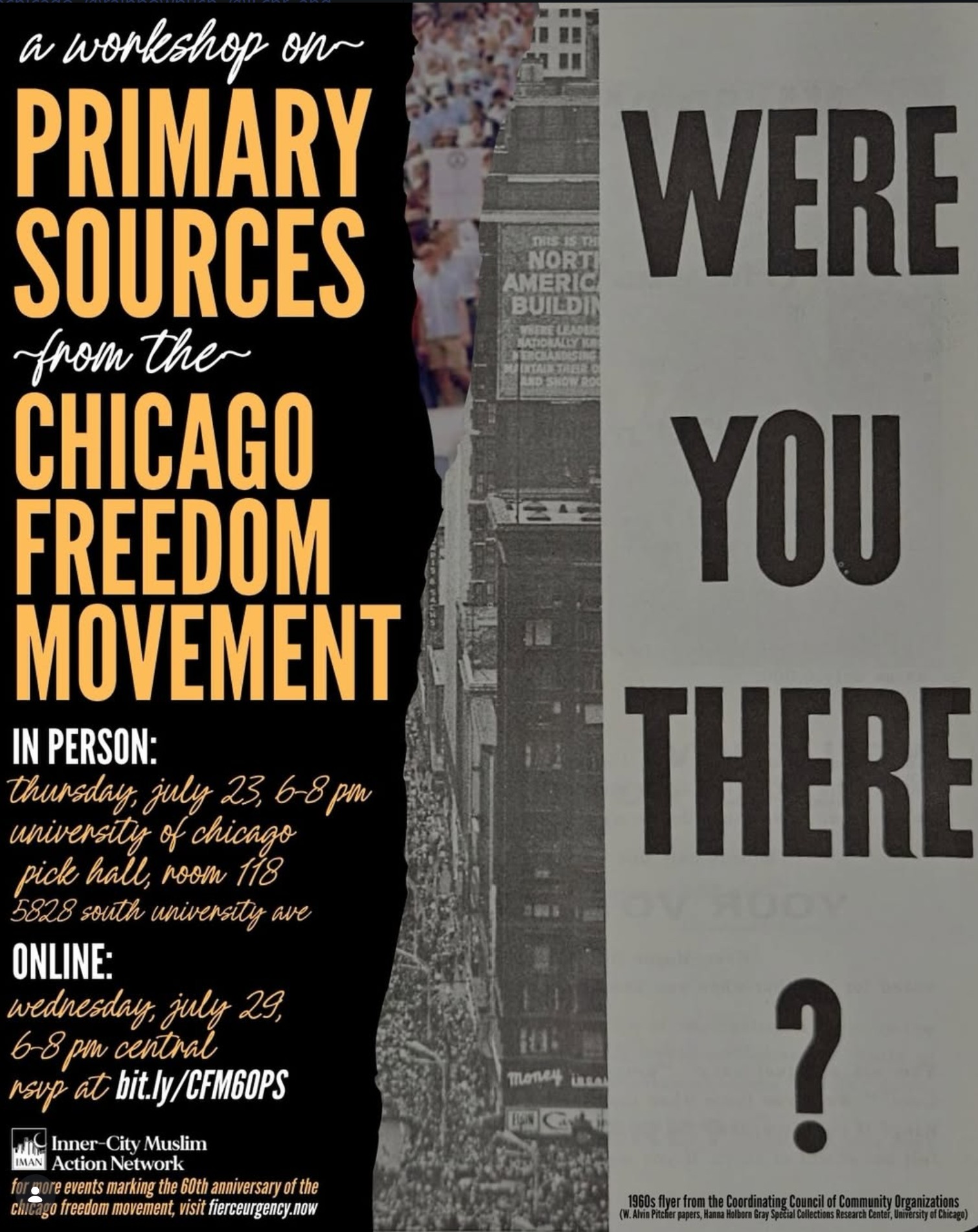 Were You There? A Workshop on Primary Sources From the Chicago Freedom Movement