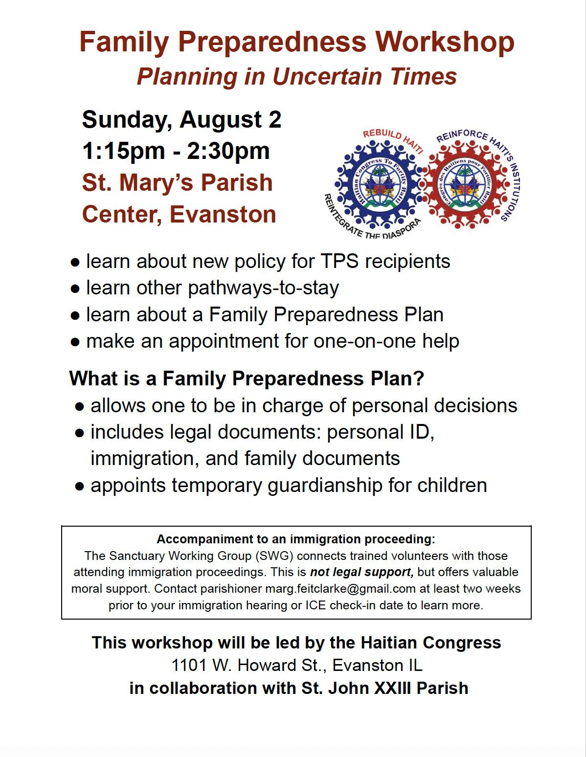 Family Preparedness Workshop