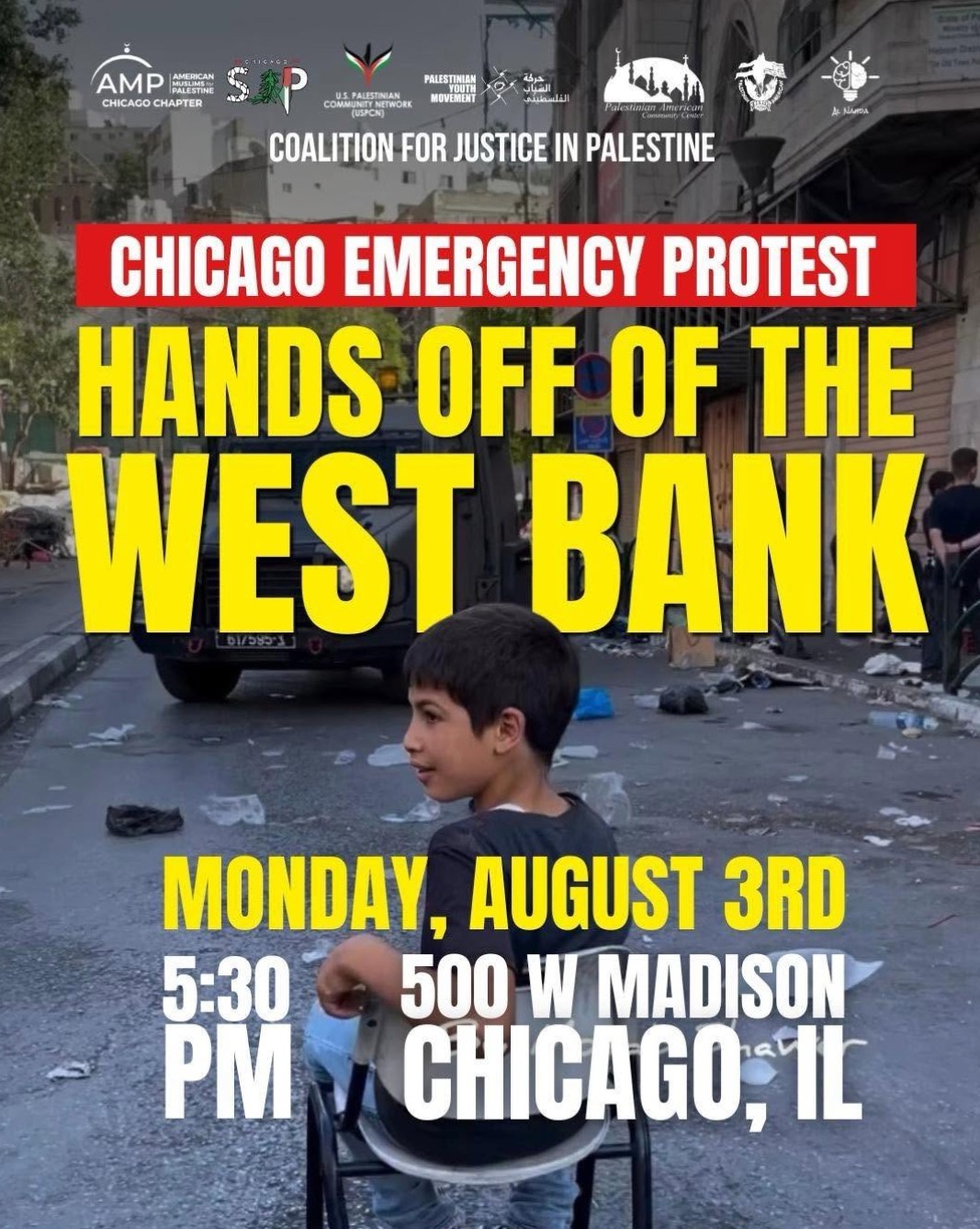 Hands Off the West Bank Emergency Protest