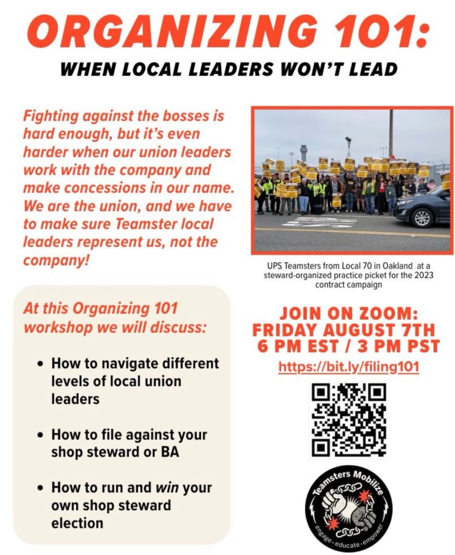 Organizing 101 - When Local Leaders Won't Lead