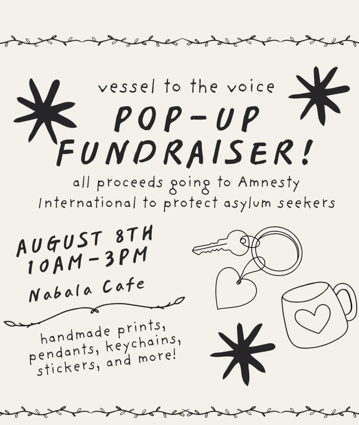 Vessel to Voice Pop-Up Fundraiser for Amnesty Intn'l
