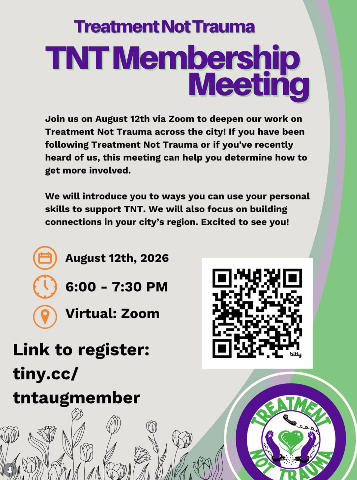 Treatment Not Trauma Membership Meeting