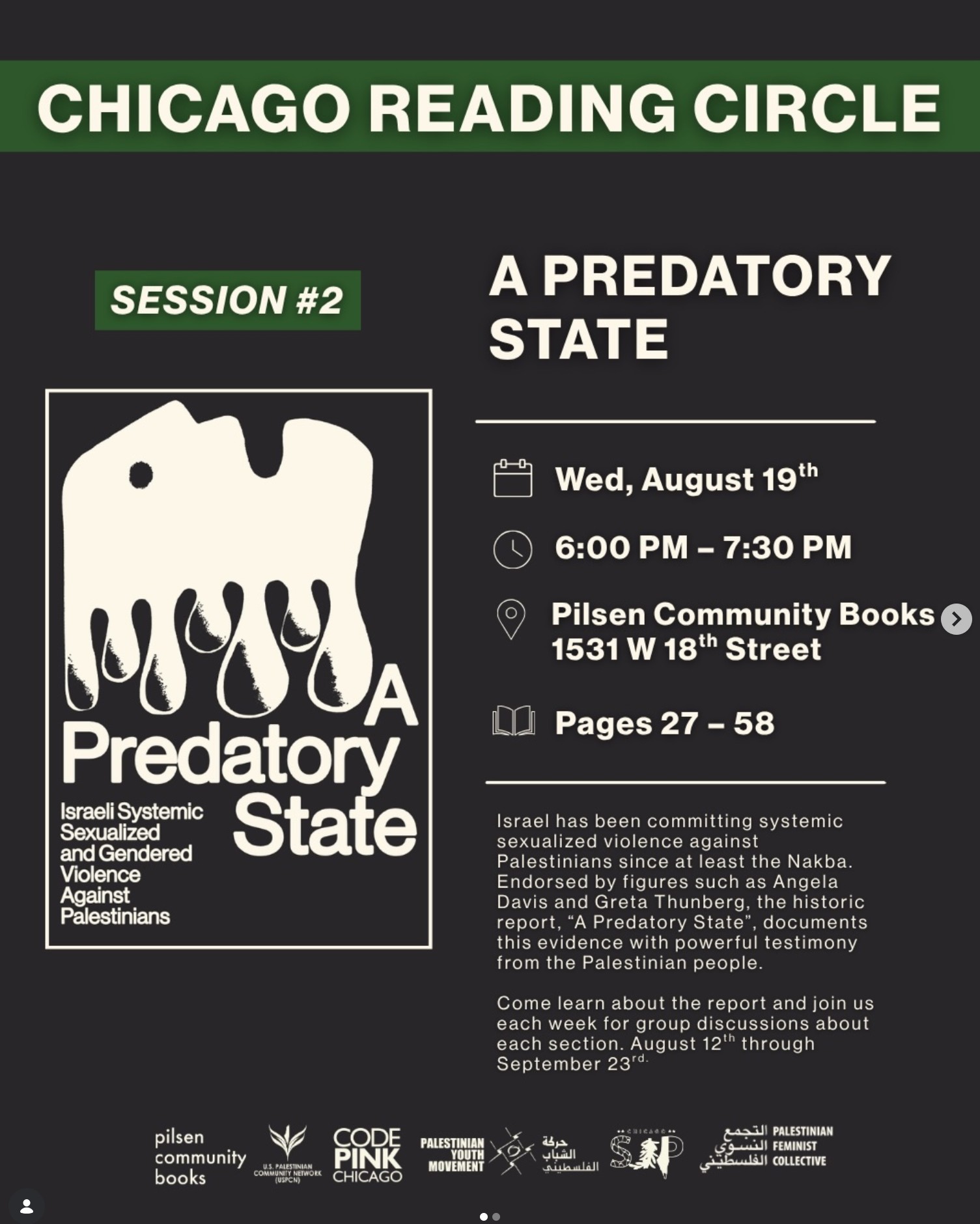 Chicago Reading Circle - 'A Predatory State'
