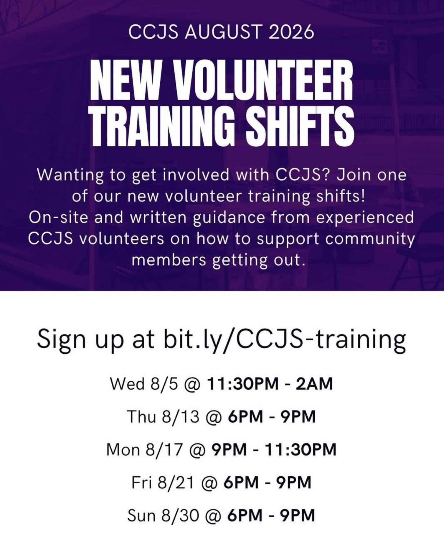Chicago Community Jail Support New Volunteer Training