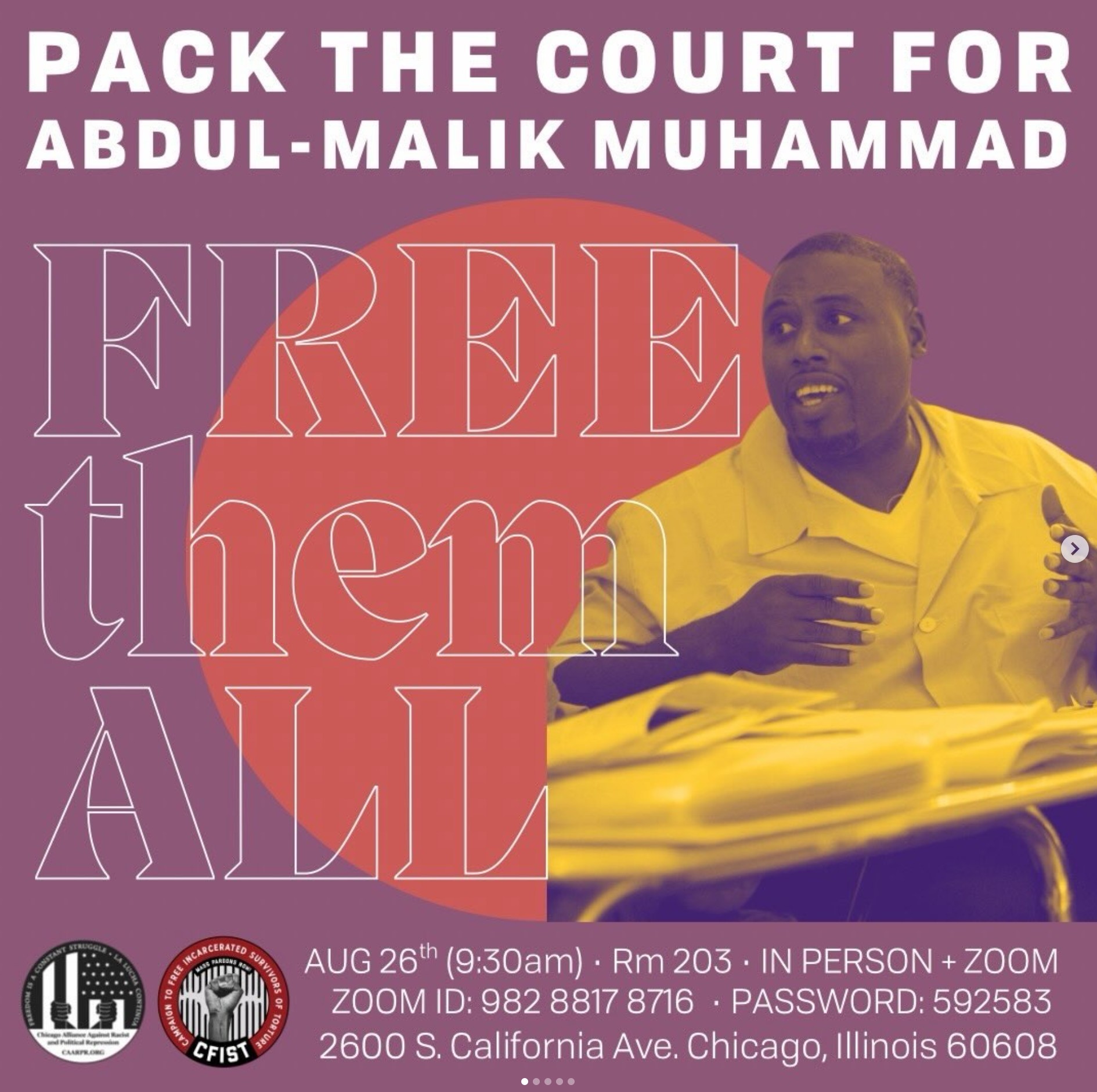 Pack the Court for Abdul-Malik Muhammad