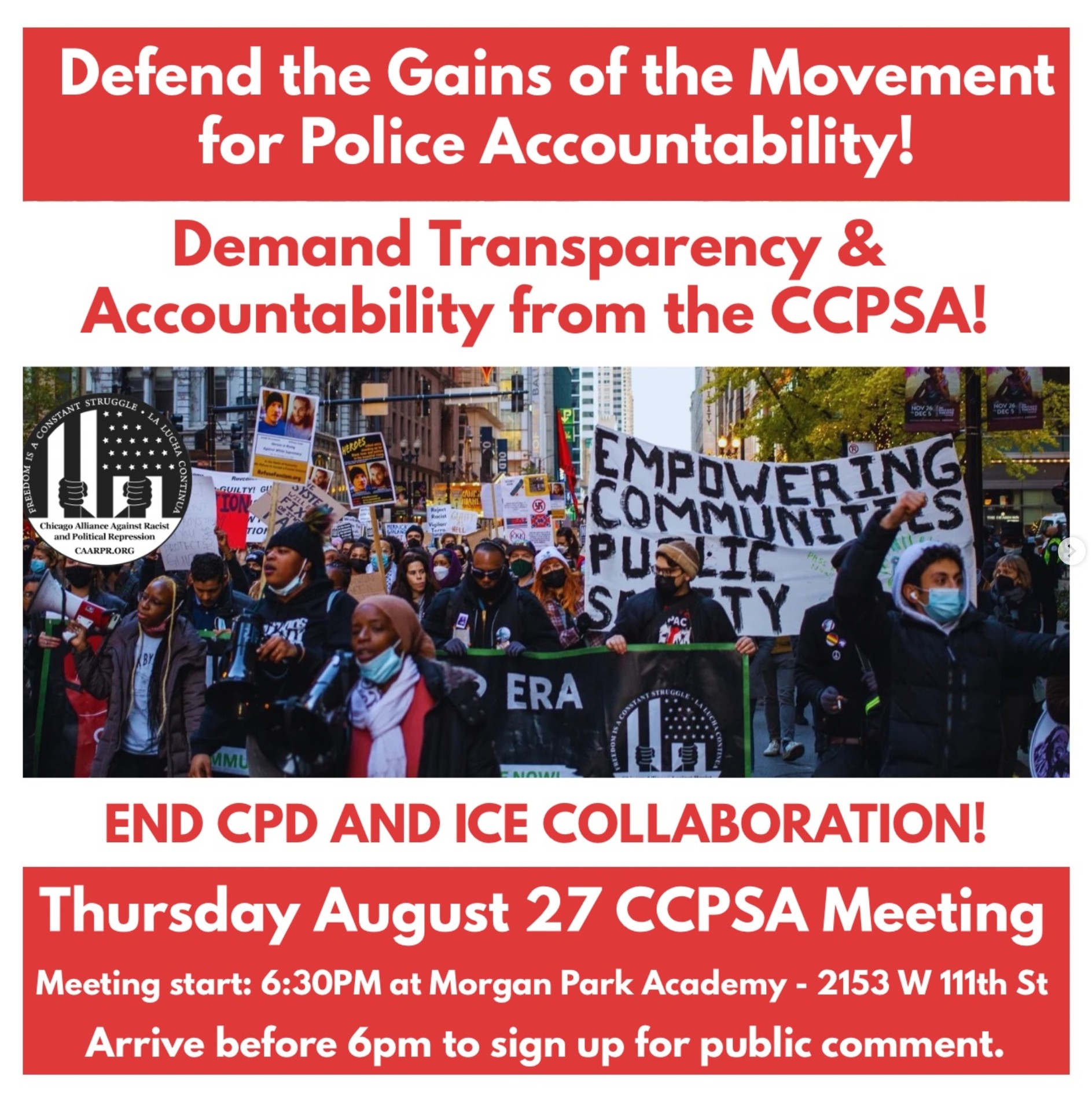 Defend the Gains of the Movement for Police Accountabilitity