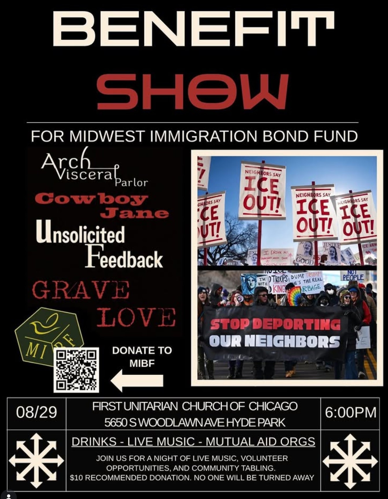 Benefit Show for the Midwest Immigration Bond Fund