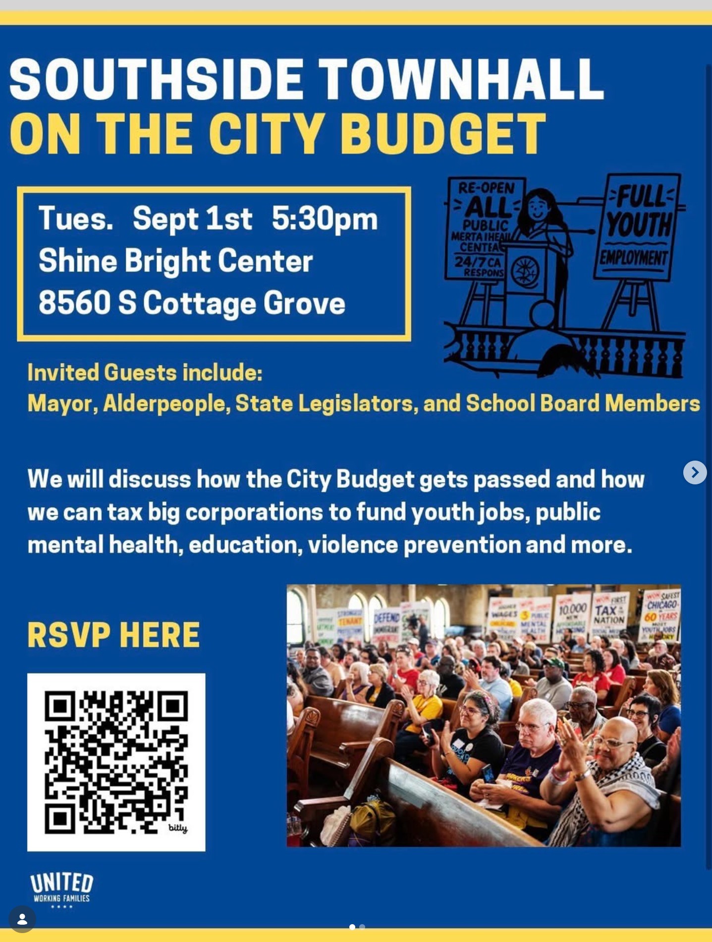 United Working Families' Southside Town Hall on the City Budget