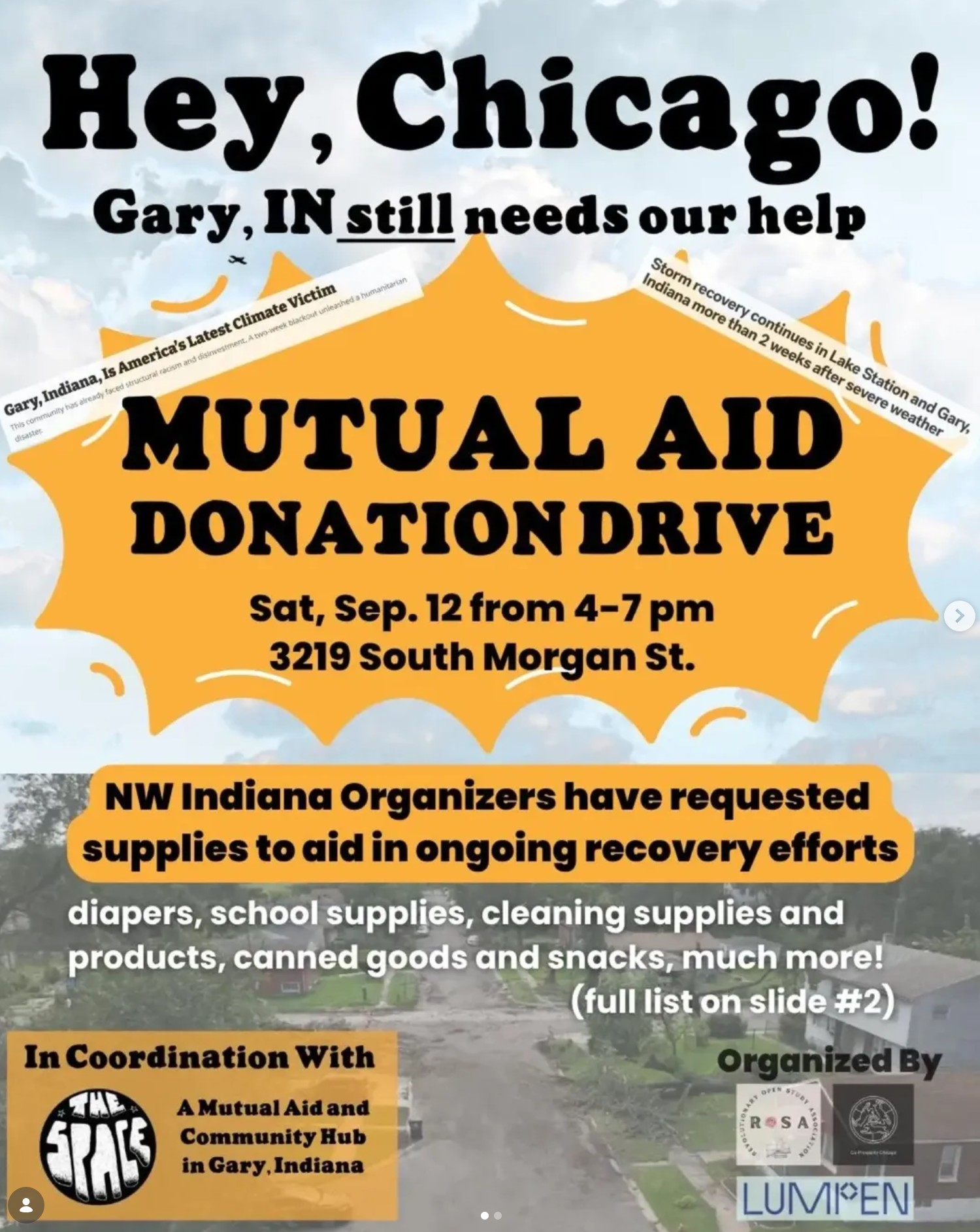 Hey Chicago! Gary, IN Still Needs Our Help!