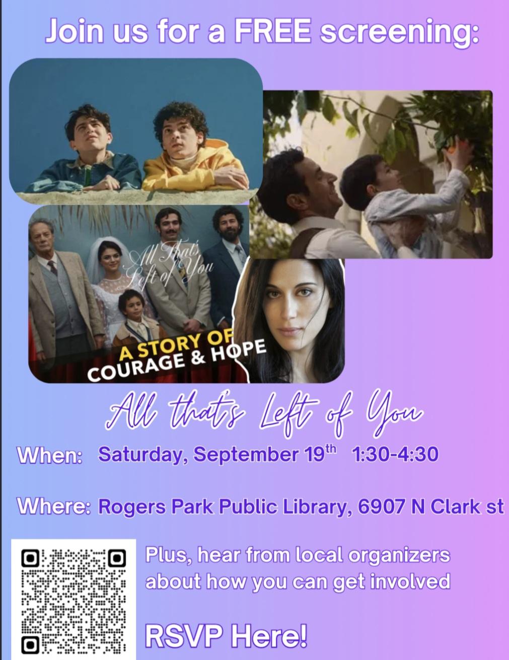 Free Screening of 'All That's Left of You'