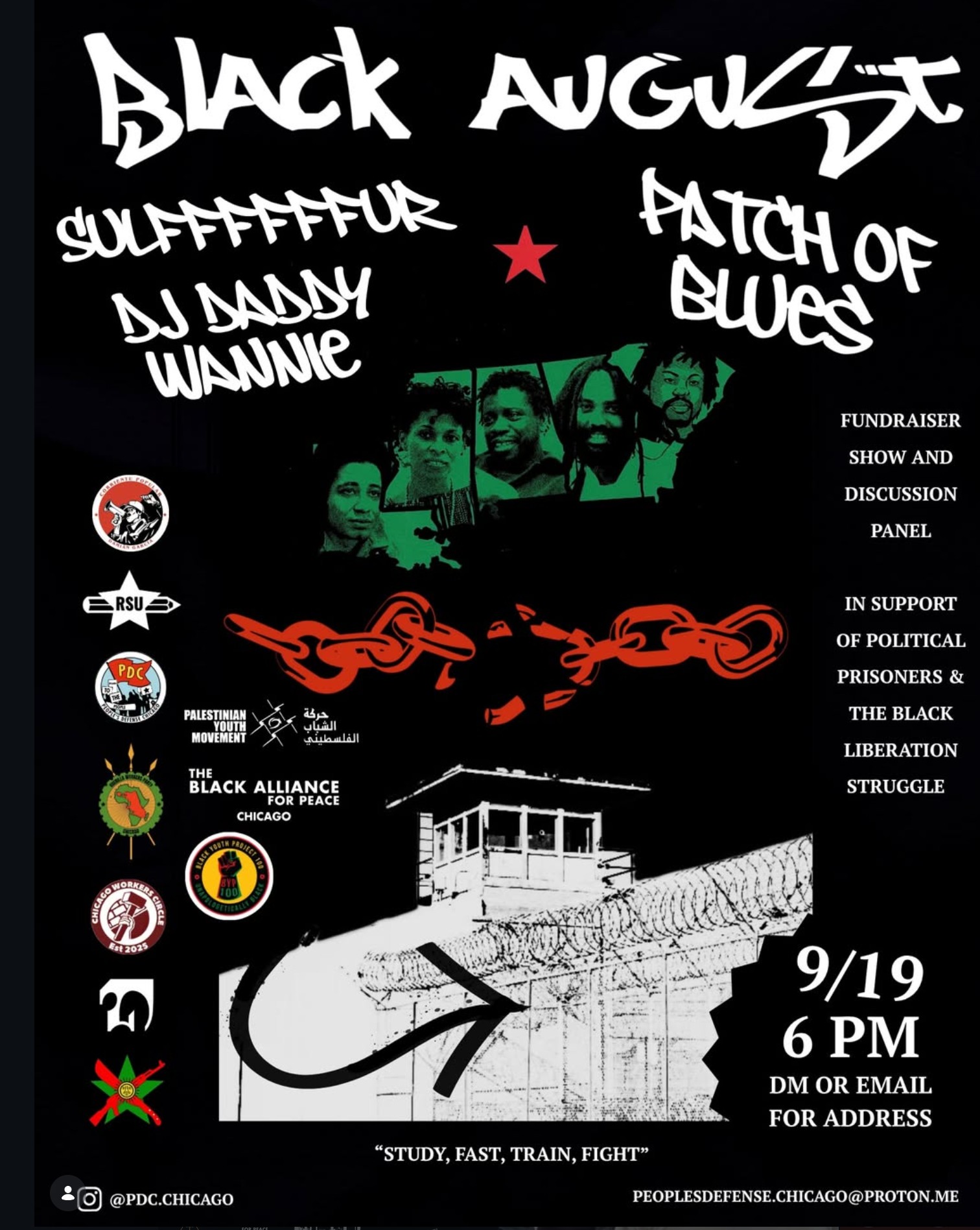 Black August Benefit Show for Political Prisoners & the Black Liberation Struggle