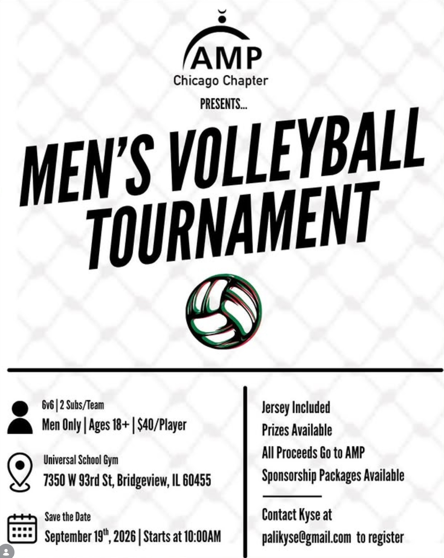 Men's Volleyball Tournament to Benefit AMP