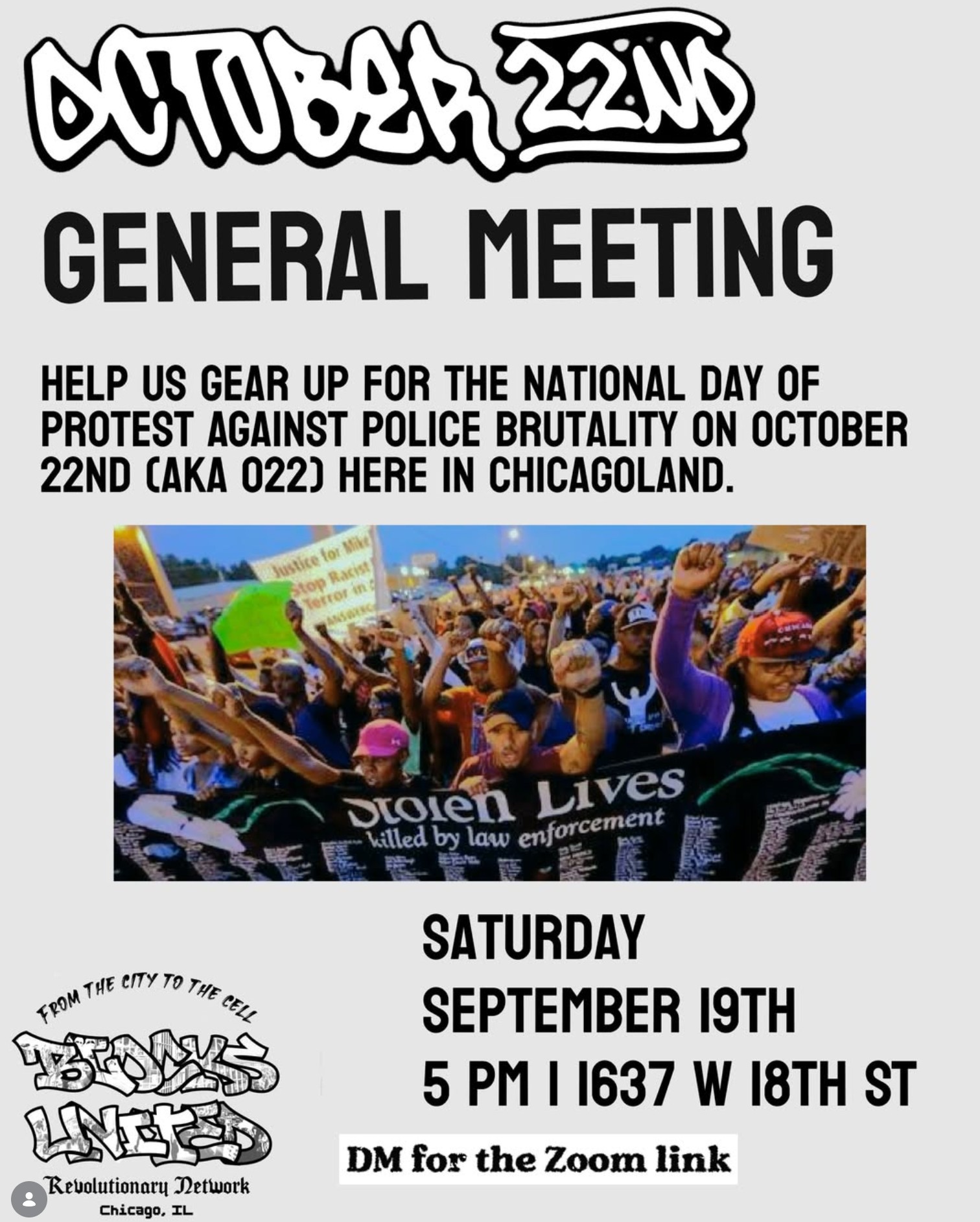 October 22nd General Meeting
