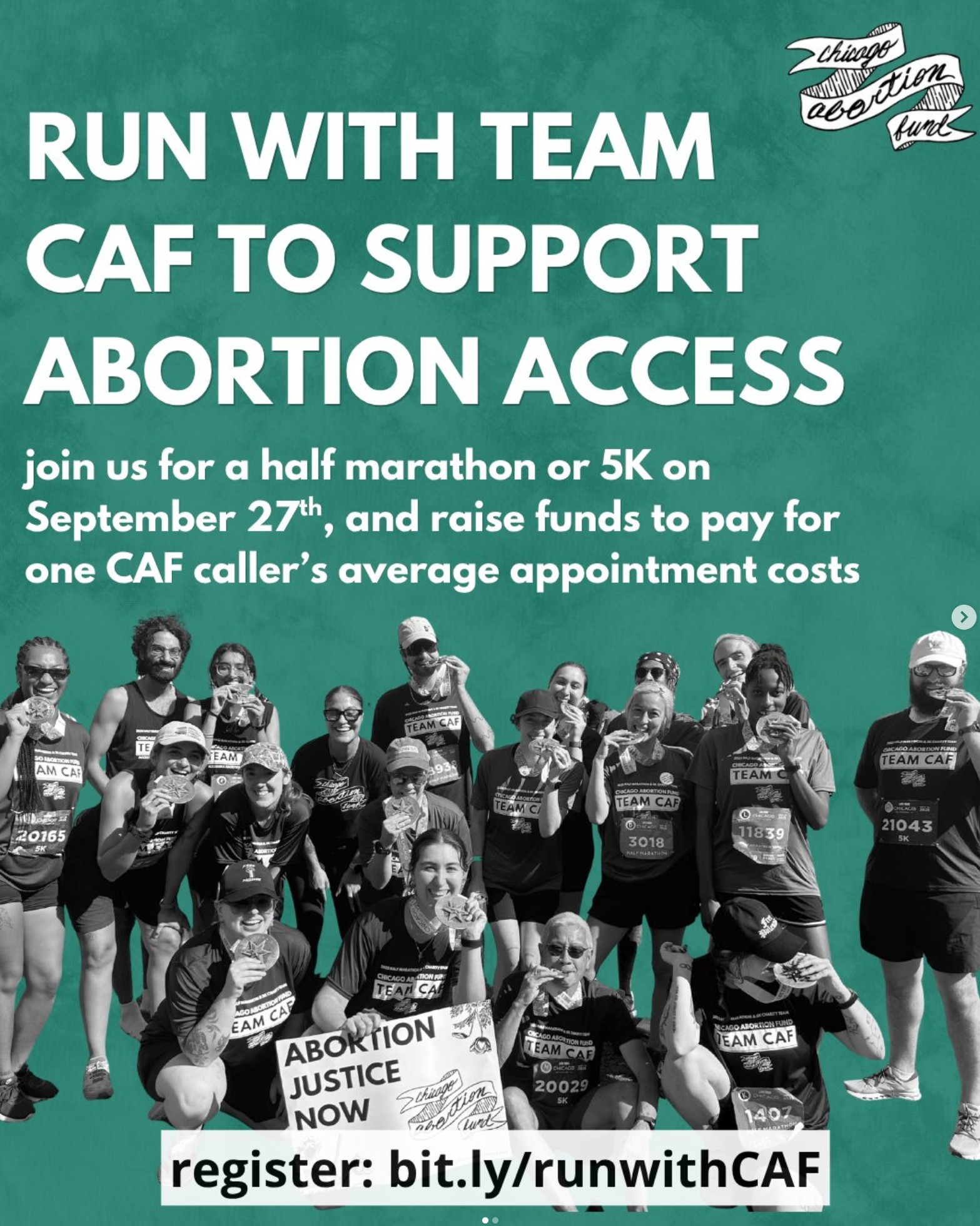 Run With Team CAF to Support Abortion Access!