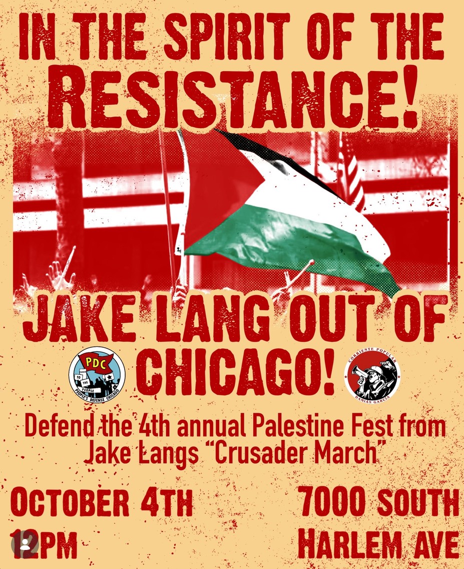 Jake Lang Out of Chicago!