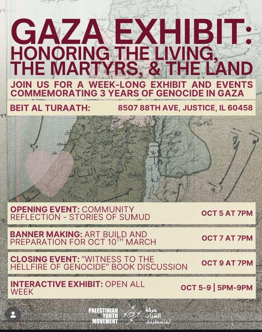 Gaza Exhibit: Honoring the Living, the Martyrs, and the Land