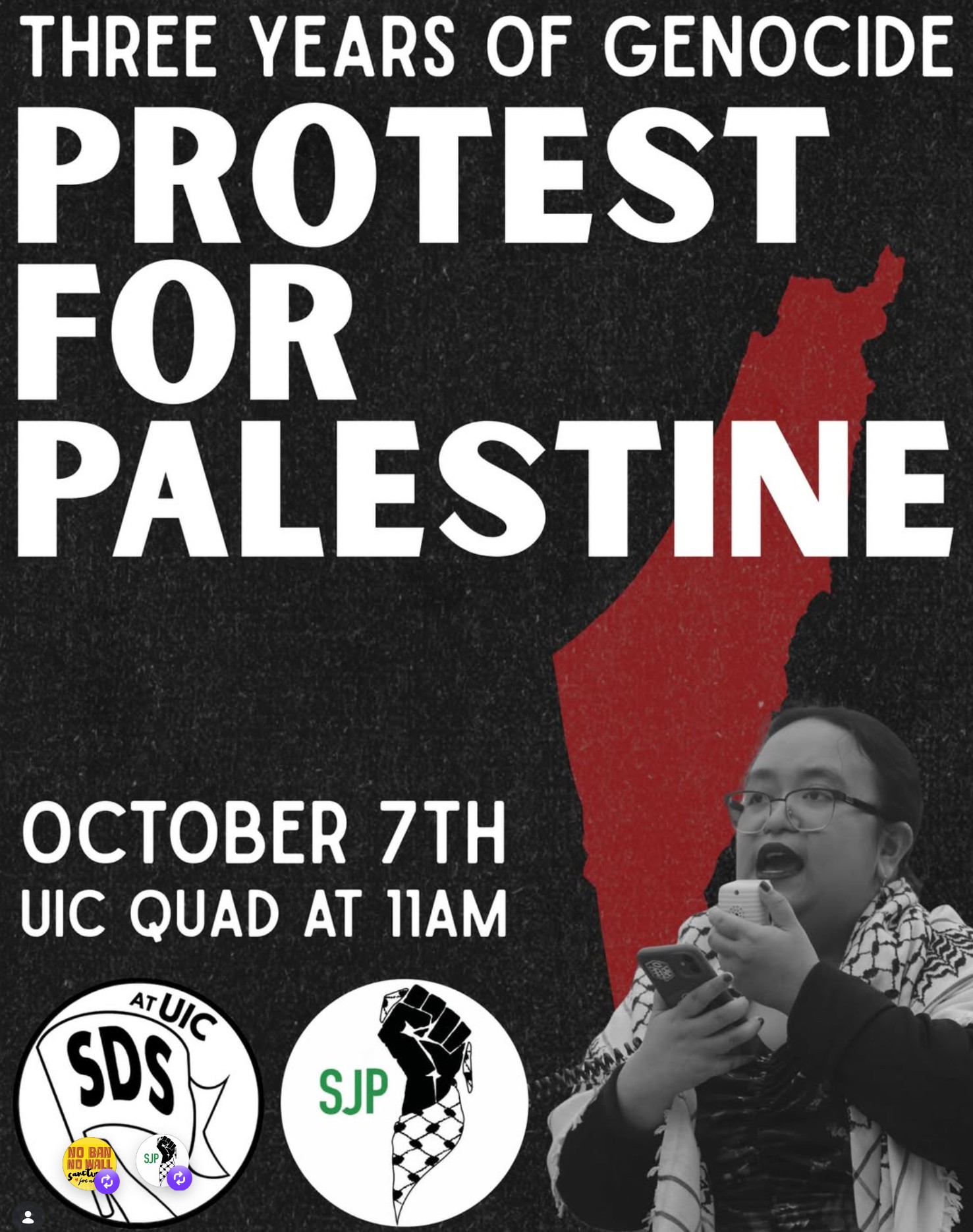 Three Years of Genocide - Protest for Palestine