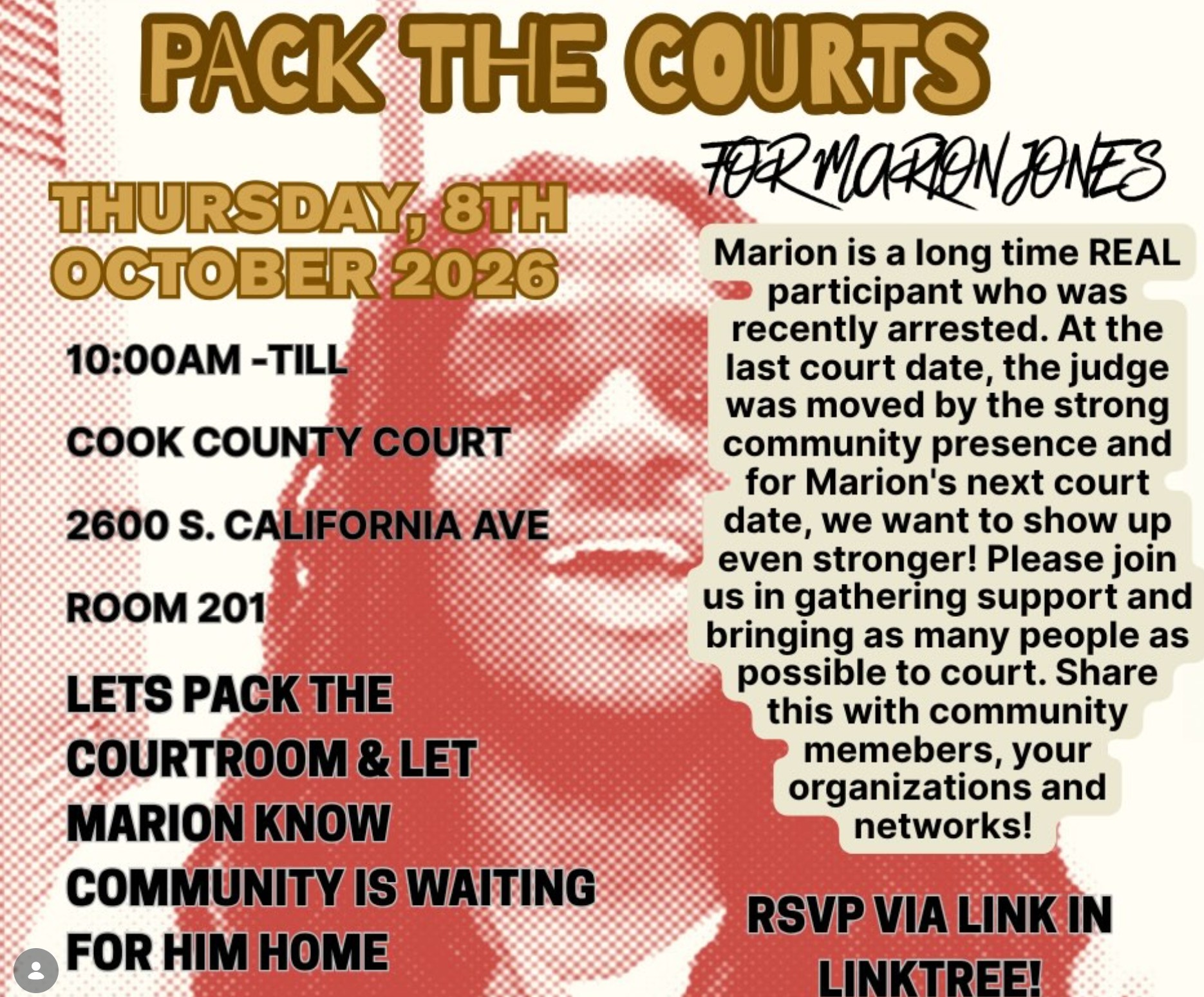 Pack the Court for Marion Jones!