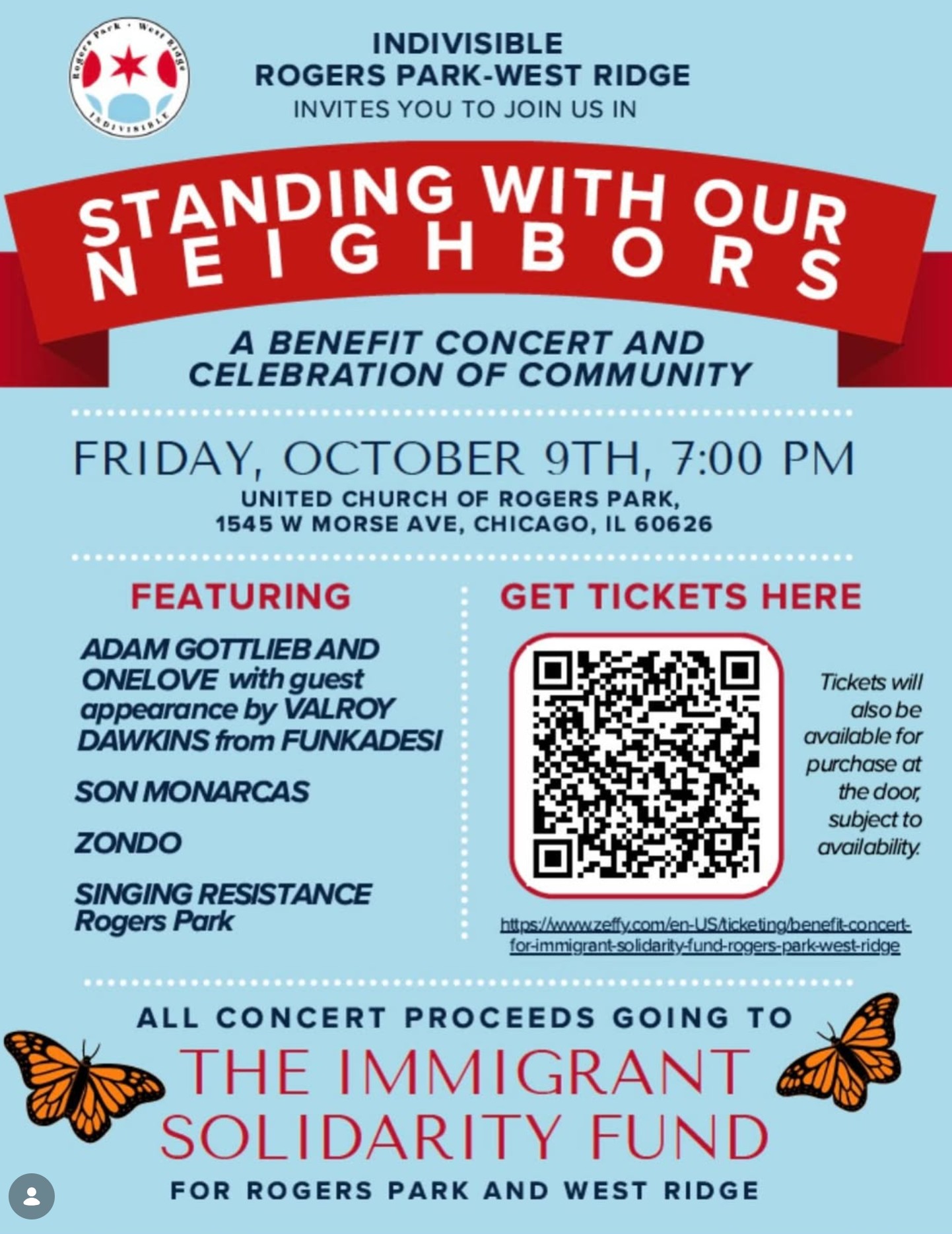 Standing With Our Neighbors - a Benefit Concert and Celebration of Community