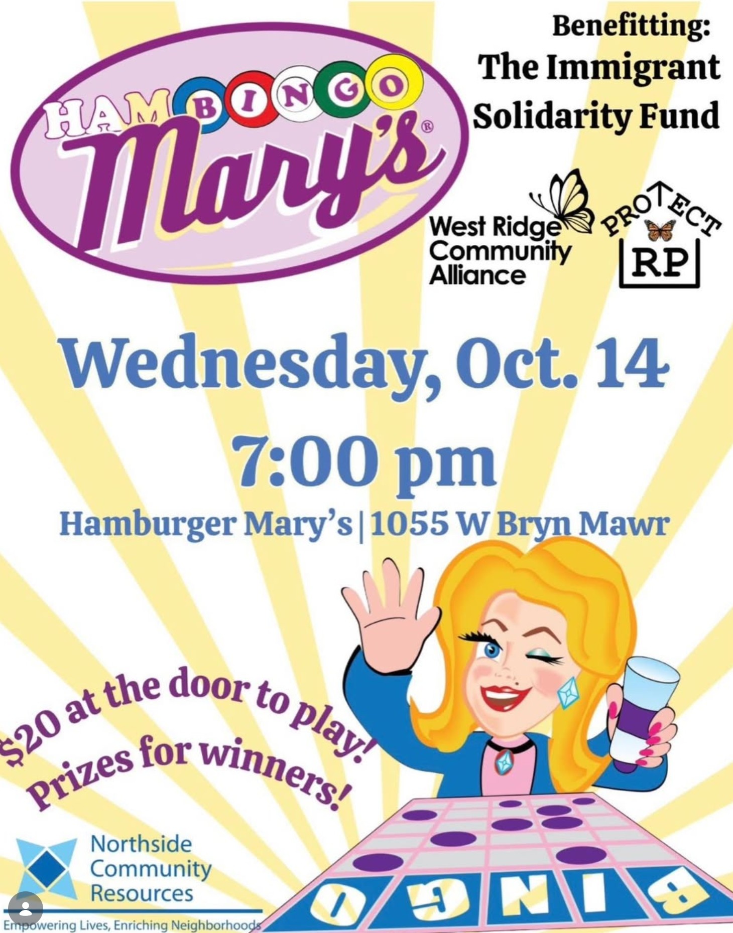 Hambingo Mary's, Benefiting the Immigrant Solidarity Fund