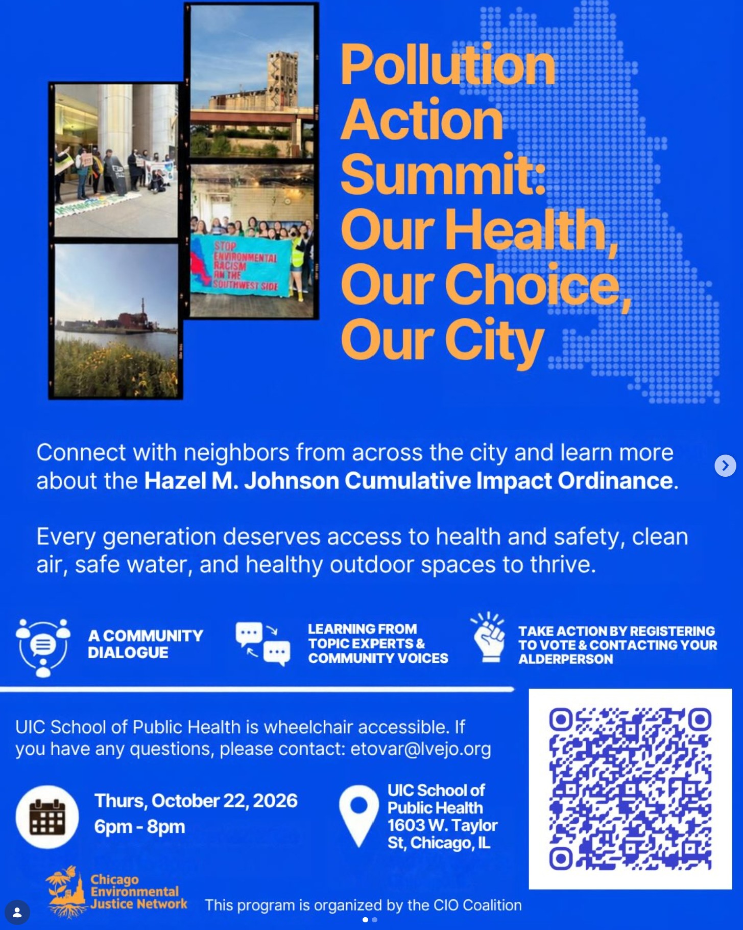 Pollution Action Summit: Our Health, Our Choice, Our City