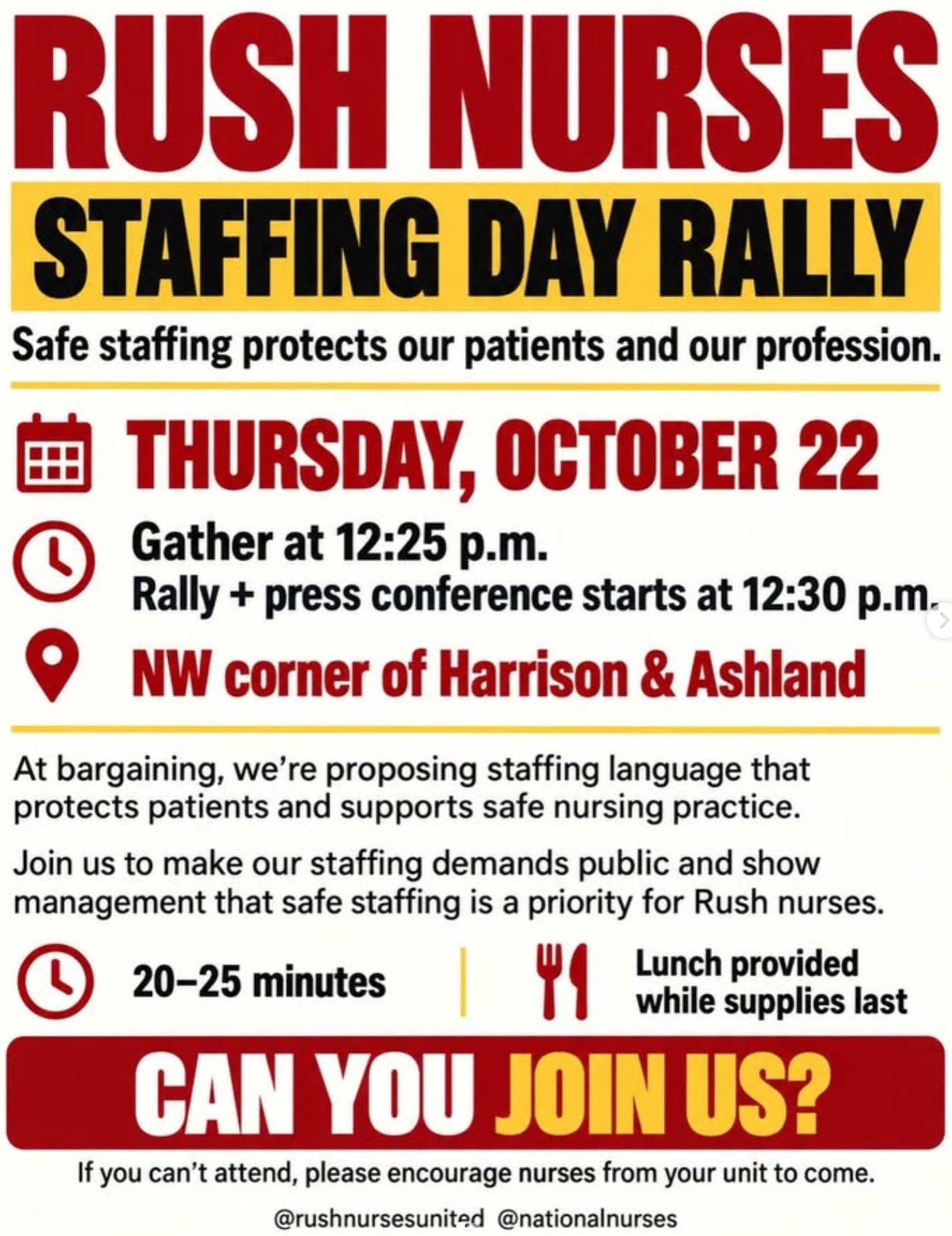 Rush Nurses Staffing Day Rally