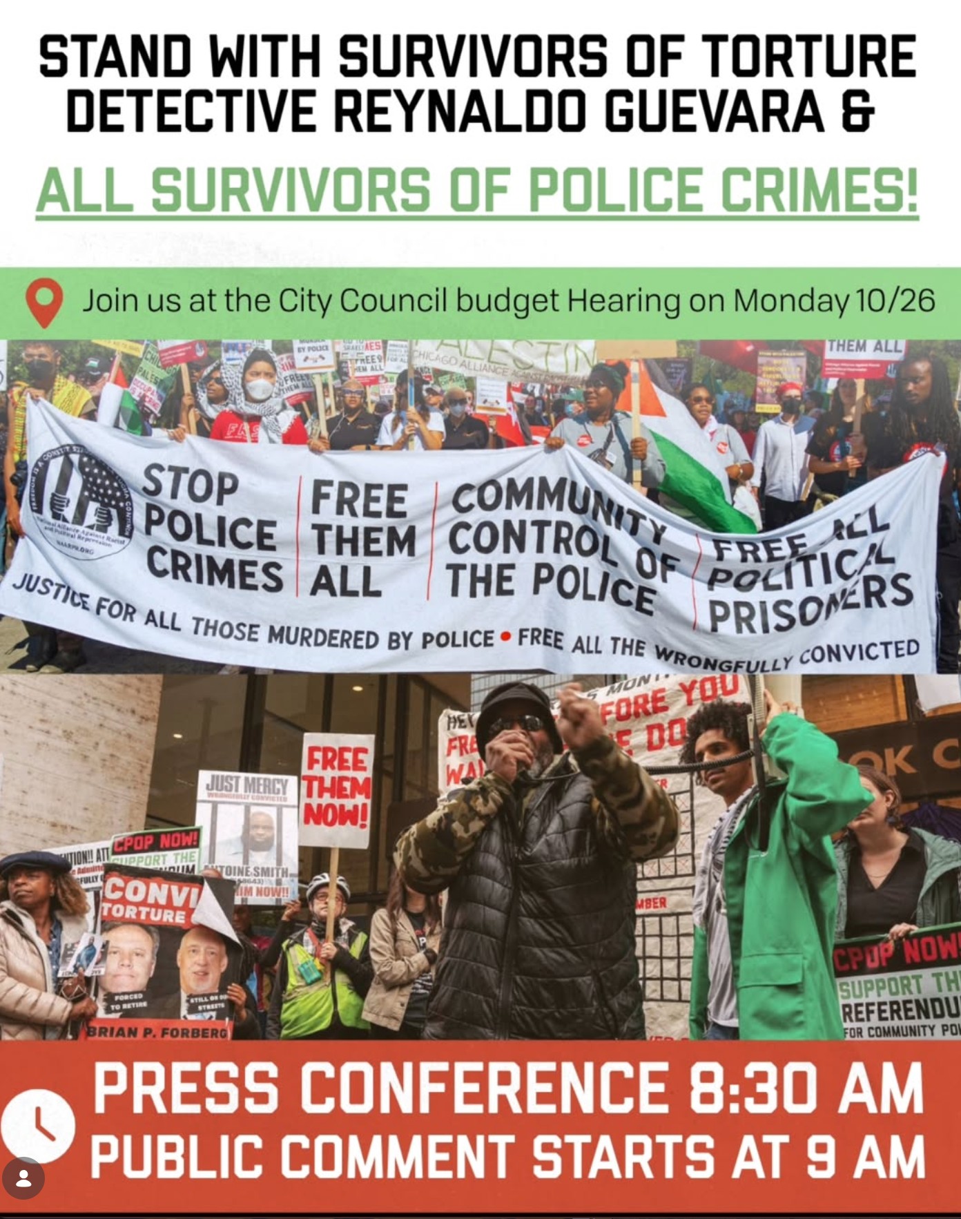 Stand With Survivors of Torture, Det Reynaldo Guevara & More!