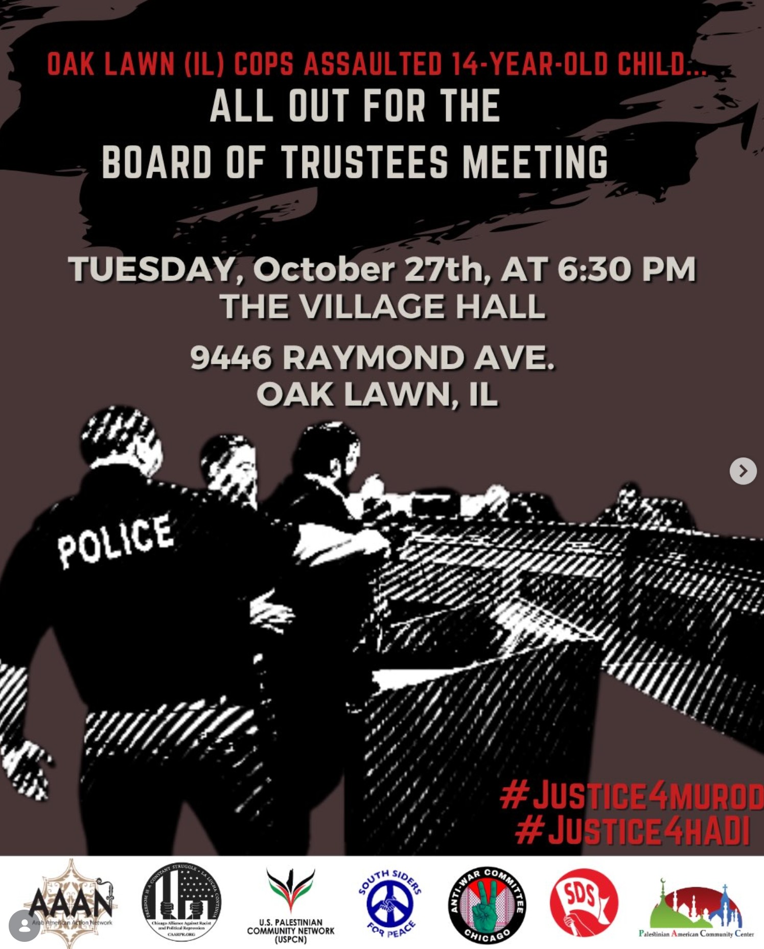 All Out to the Oak Lawn Board of Trustees Meeting