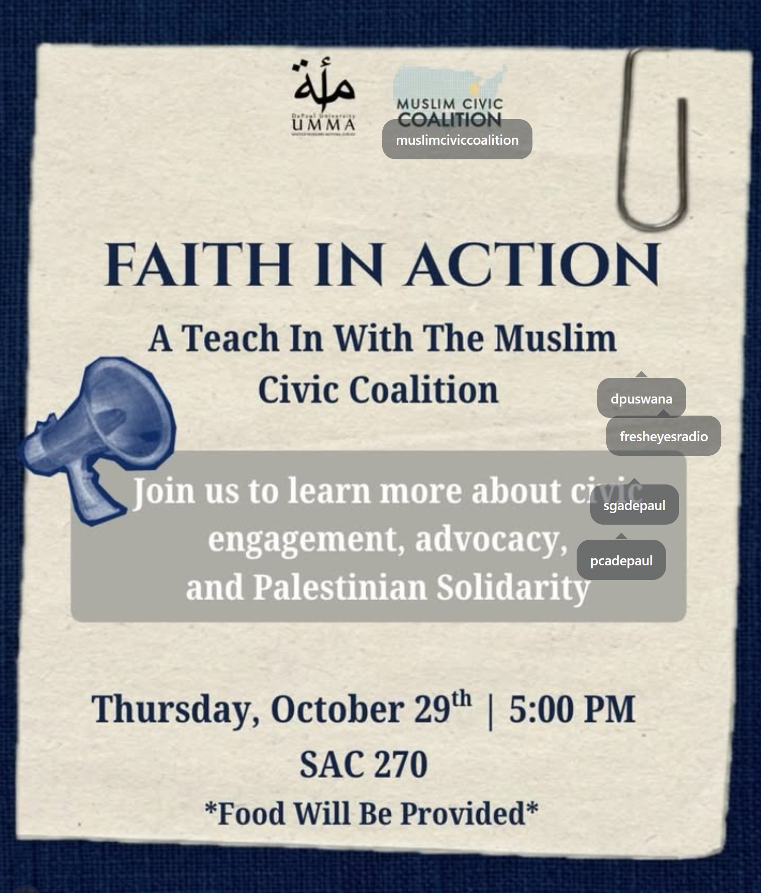 Faith In Action -  A Teach-in With the Muslim CIvic Coalition