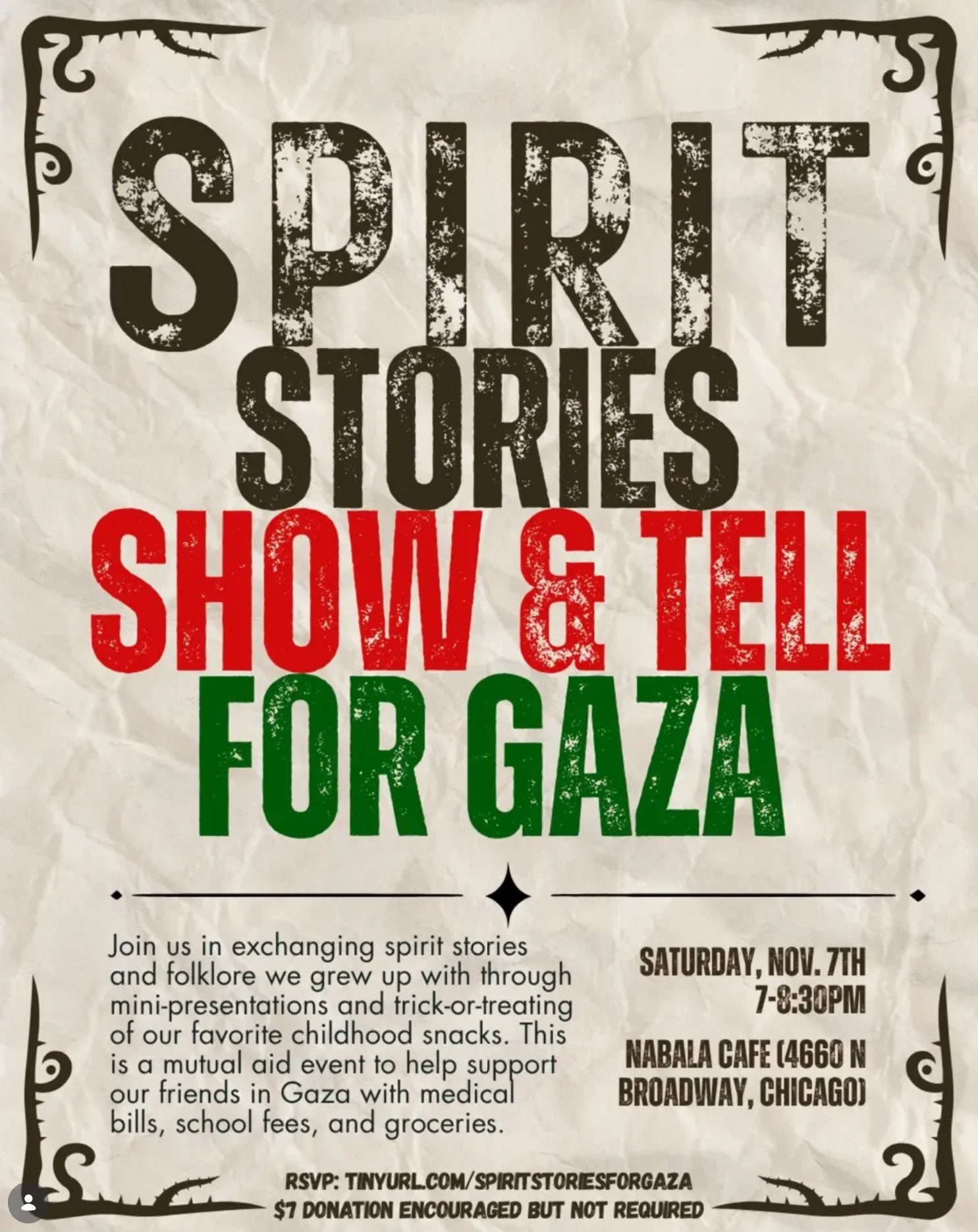 Spirit Stories Show & Tell For Gaza