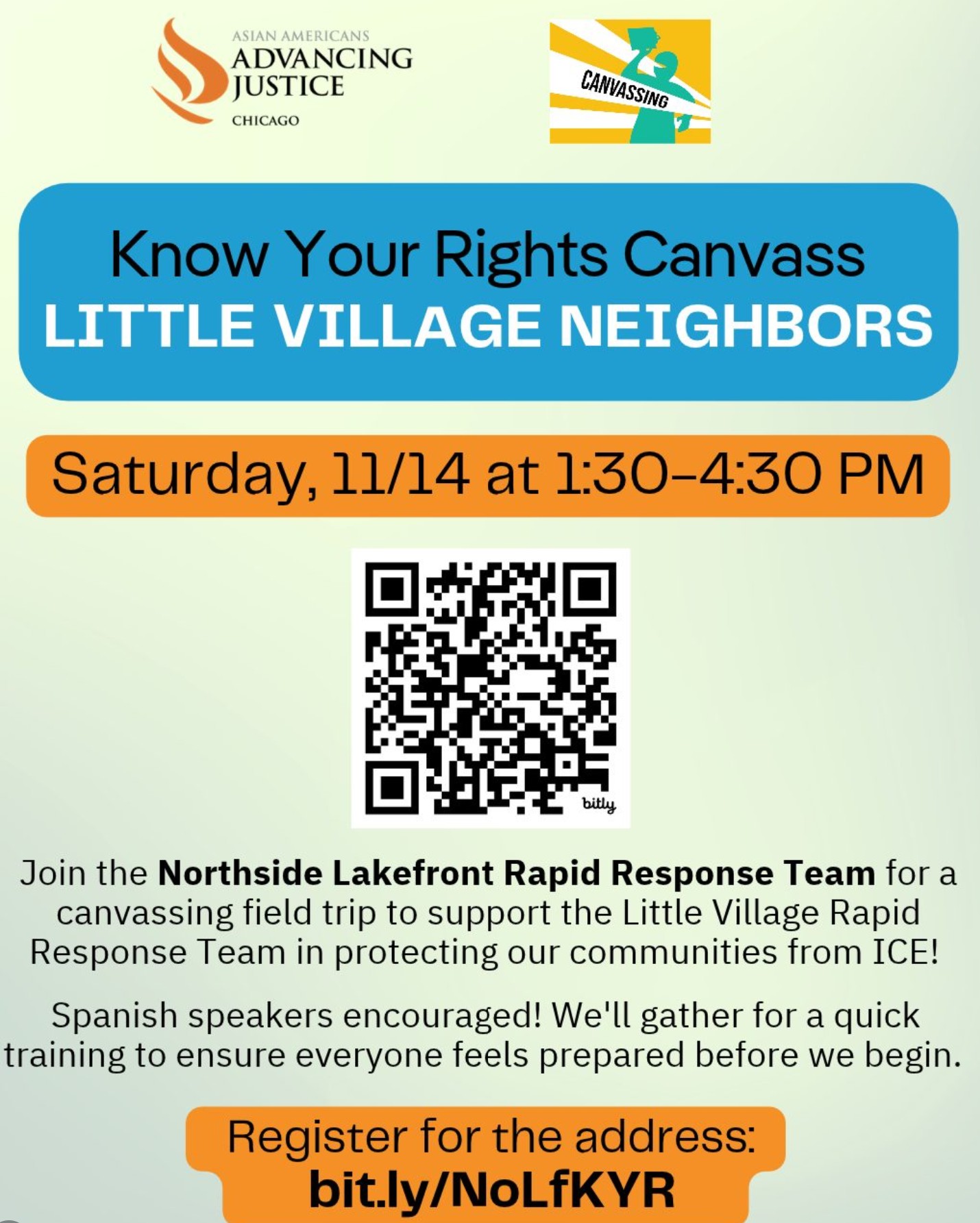 Know Your Rights Little Village Canvass