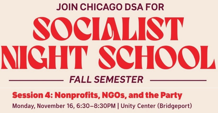 CDSA Socialist Night School – Nonprofits, NGOs, and the Party