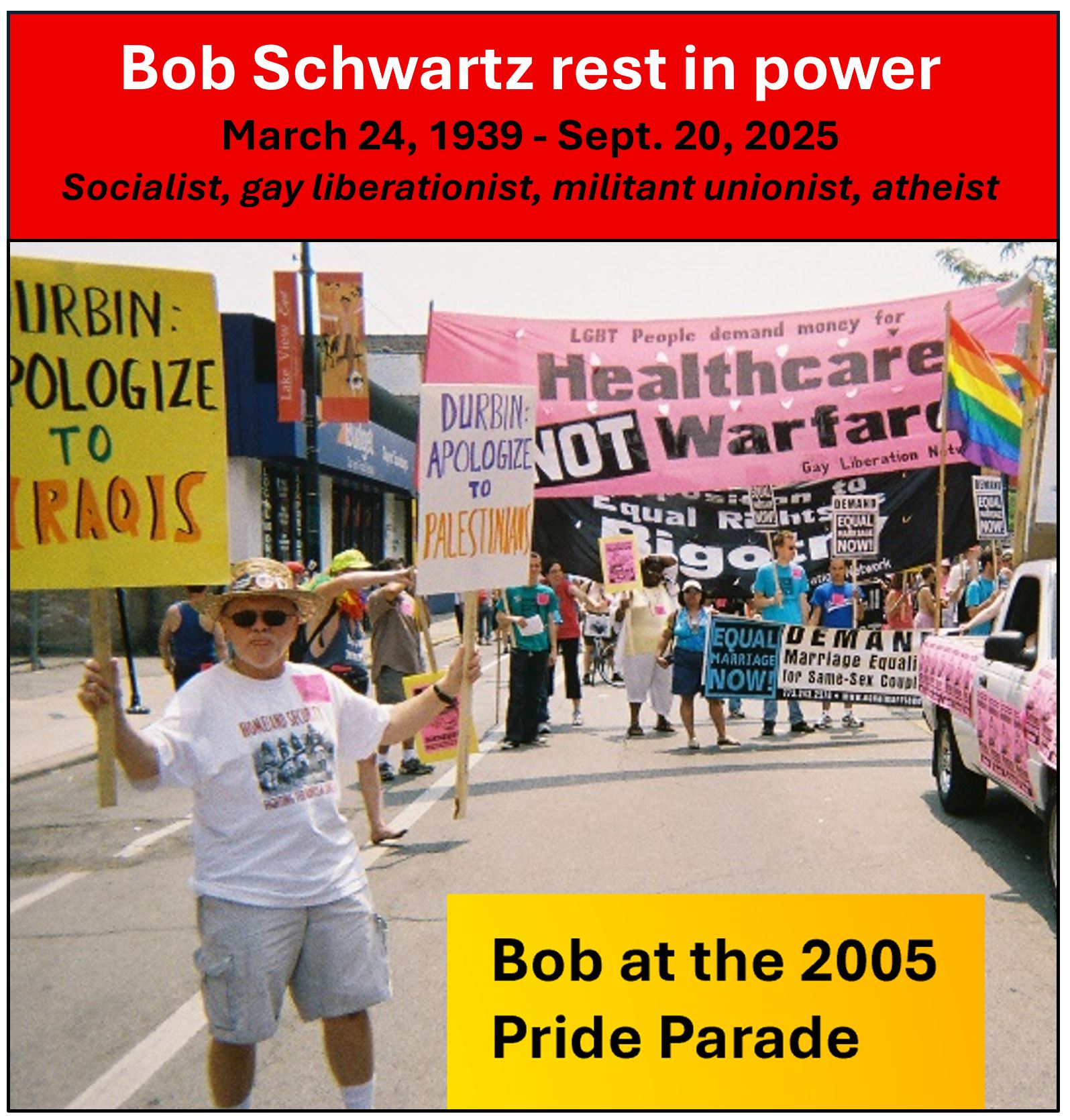 Bob Schwartz Rest in Power Memorial Gathering