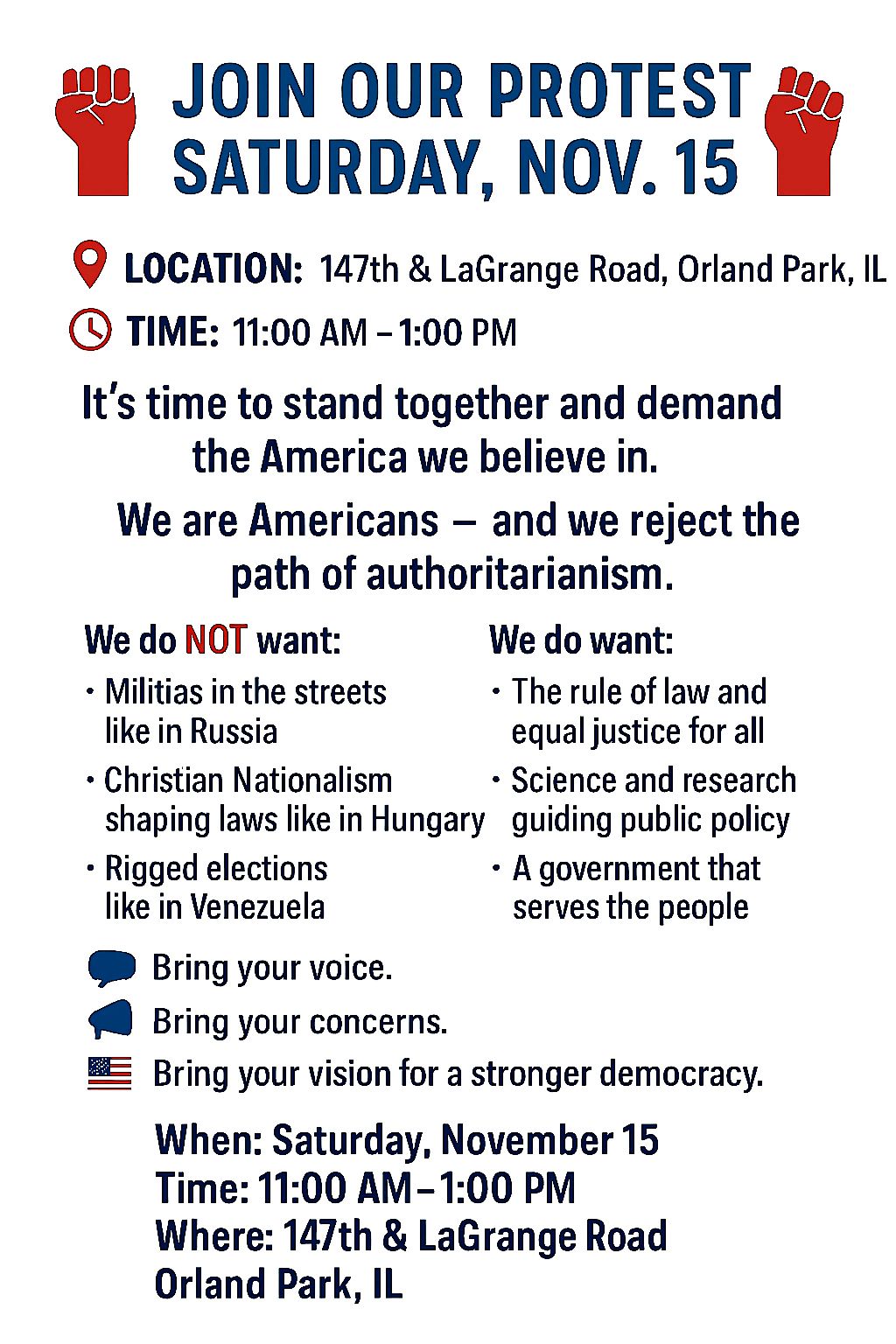 Protest November 15th