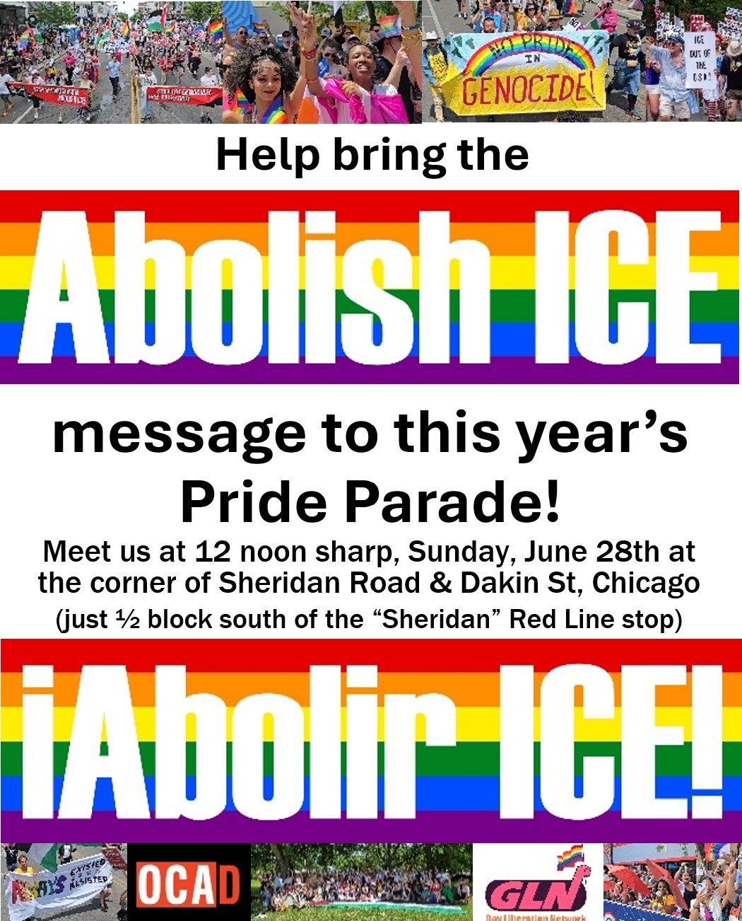 "Abolish ICE / Abolir ICE" Pride Parade Contingent!