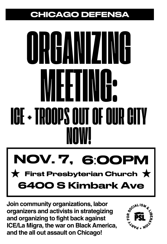 Organizing Meeting:  UNITE AND FIGHT!  THE PEOPLE UNITED CAN DEFEAT ICE’S TERROR CAMPAIGN!