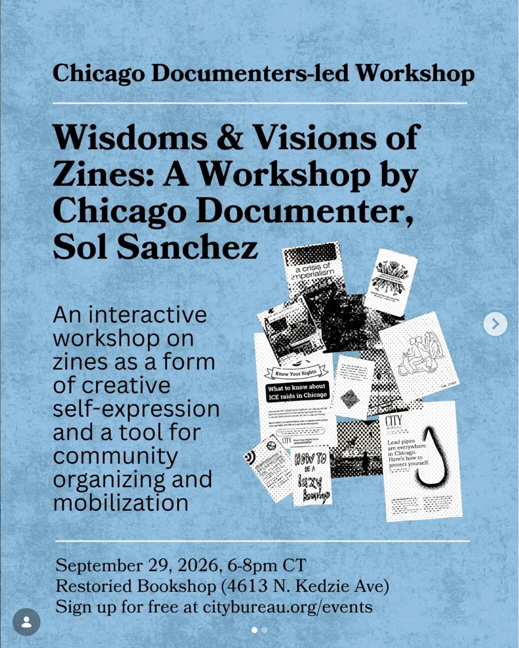 Wisdom and Visions zines workshop