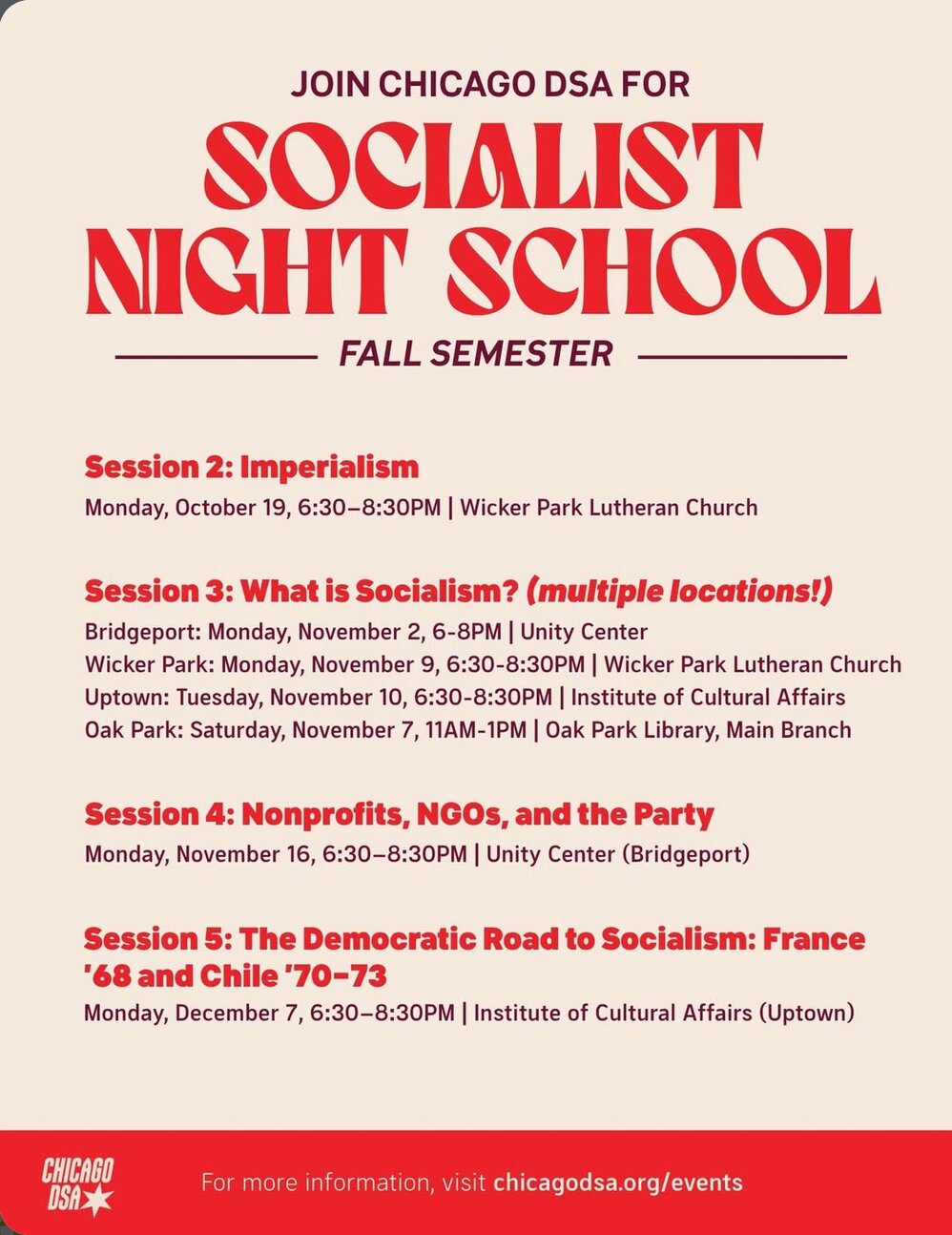 DSA's Socialist Night School