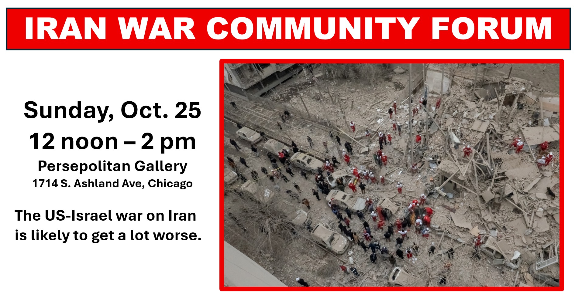 Iran War Community Forum / Foro Comnitario Sobre la Guerra en Irán