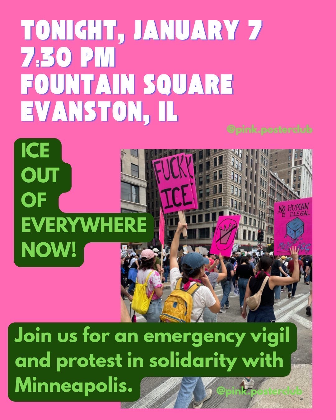 EMERGENCY PROTEST AND VIGIL TONIGHT IN EVANSTON
