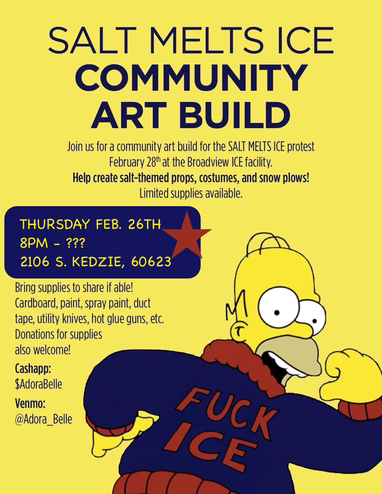 SALT MELTS ICE Community Art Build!